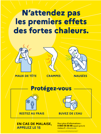 Ouvrir l'affiche "N'attendez pas les premiers effets des fortes chaleurs" - (PDF, 492 ko, ouvre dans une nouvelle fenêtre)